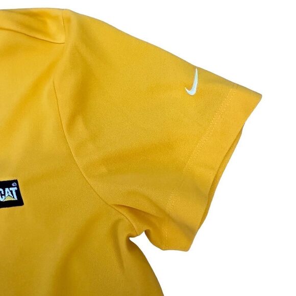 Nike ~ Womens Yellow Golf Polo ~ AC Machinery CAT ~ NWT ~ Drifit ~ size Large - Picture 4 of 9